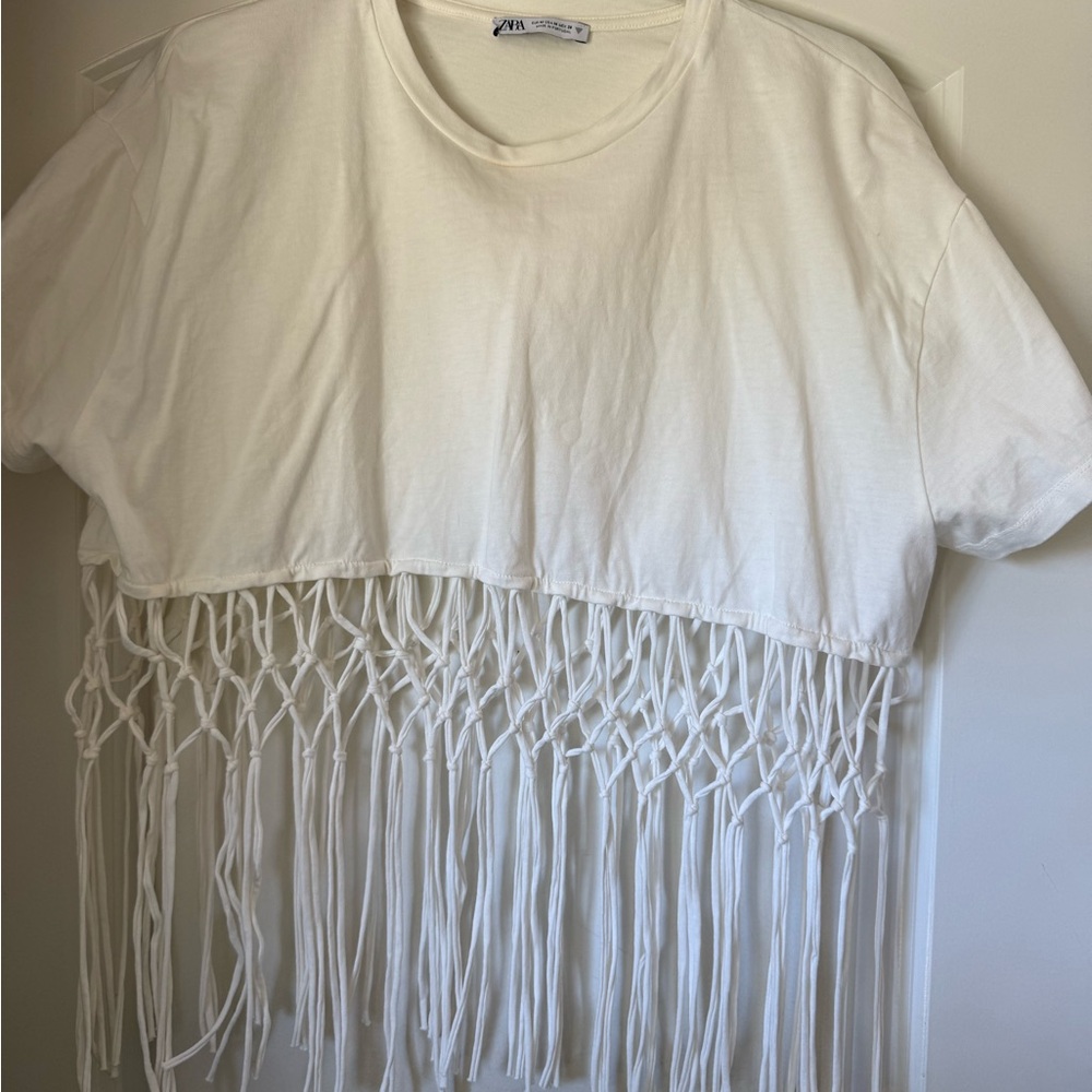 Zara Cream Crewneck Tee